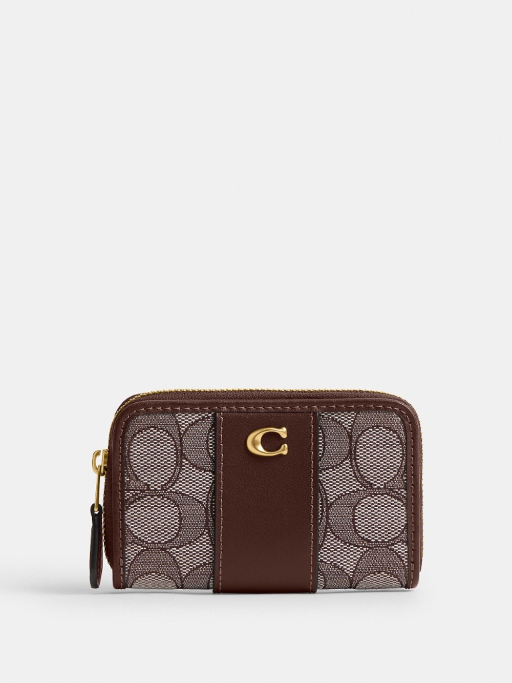 Coach Essential Small Zip Around Card Case In Signature Jacquard - Picture 5 of 7